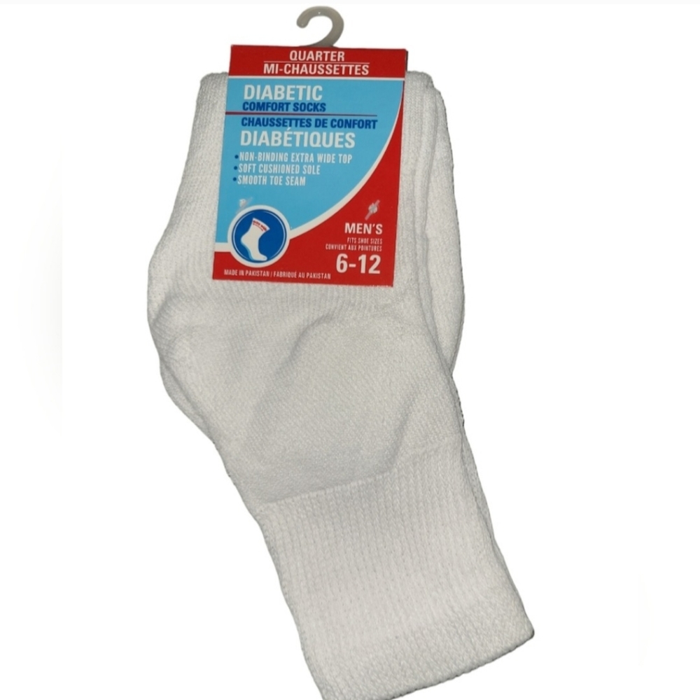 NIB Diabetic Quarter High Socks (1 Pair)